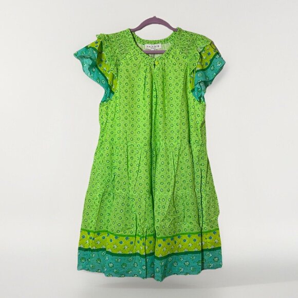 Hale Bob Dresses & Skirts - Hale Bob mini Medium Floral Lime Spring Cotton Lined Dress with Pockets